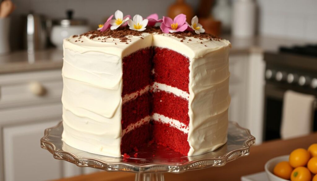 Is red velvet cake just chocolate cake with red food coloring