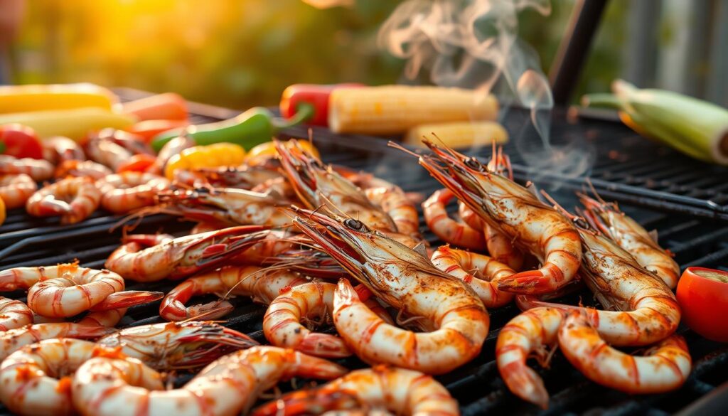 Is it better to barbecue shrimp with shell on or off