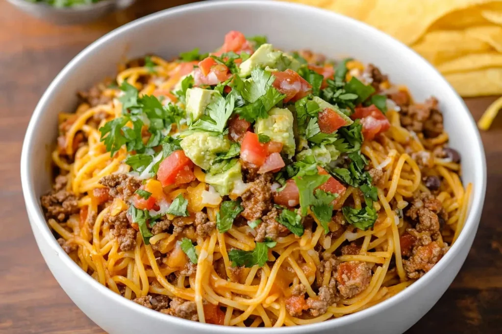 taco spaghetti recipe