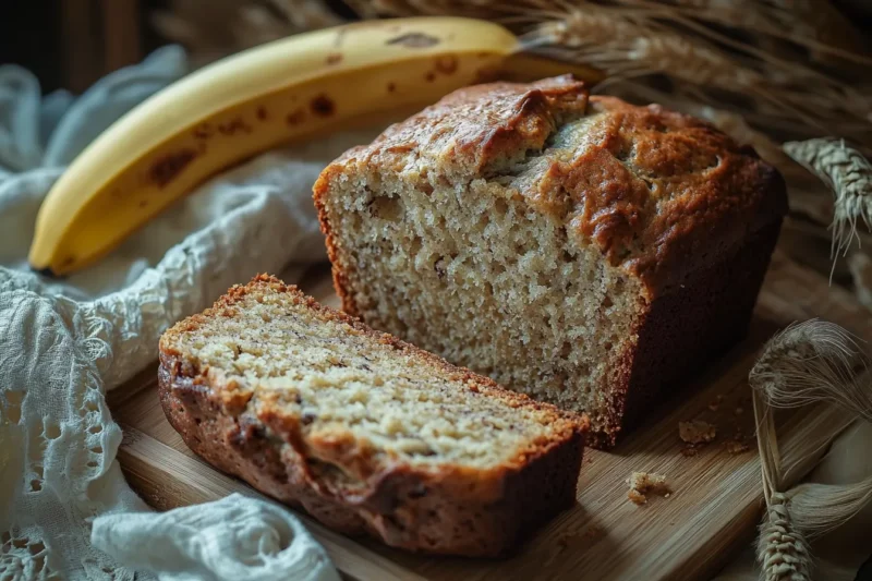 Why does banana bread collapse after baking?