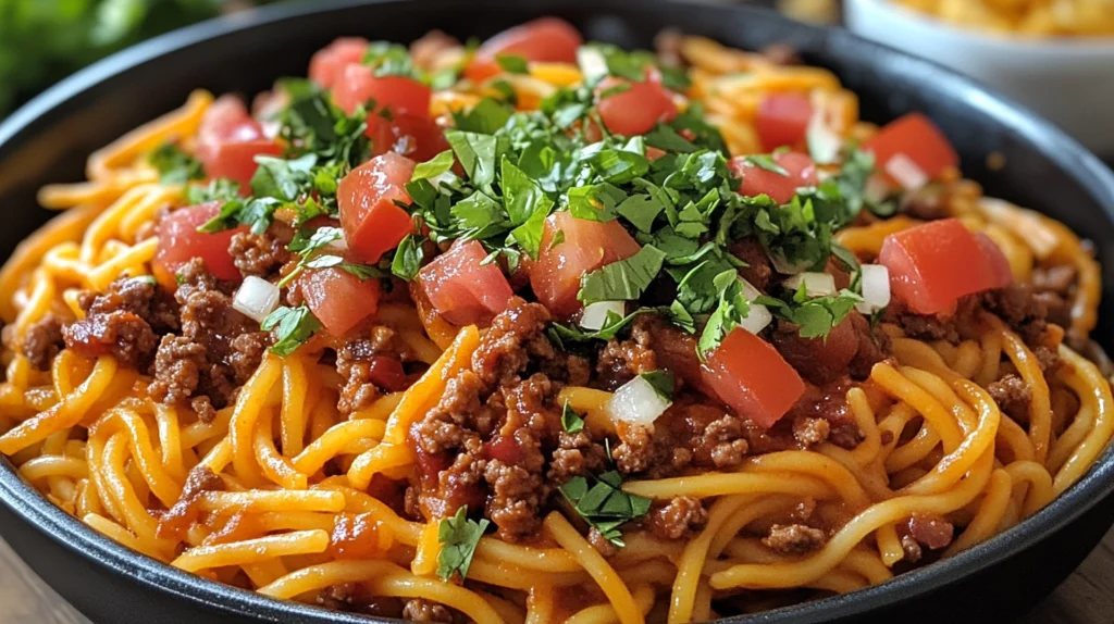 taco spaghetti recipe