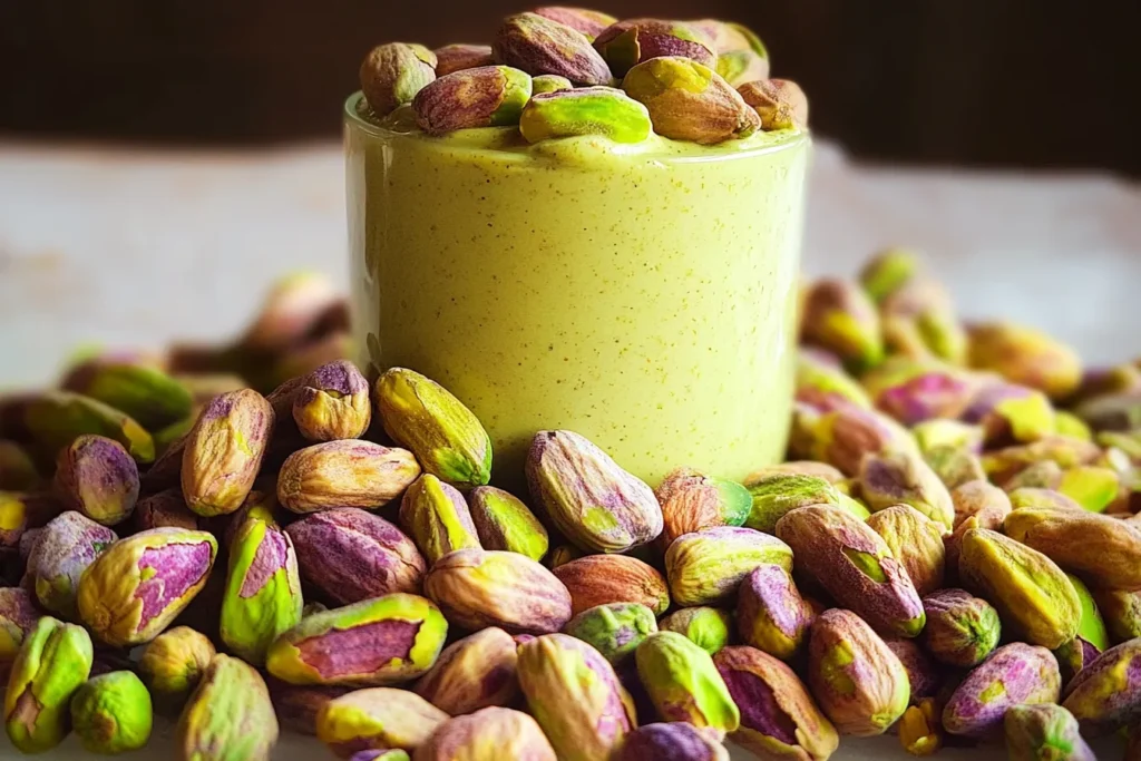 How to thicken pistachio cream