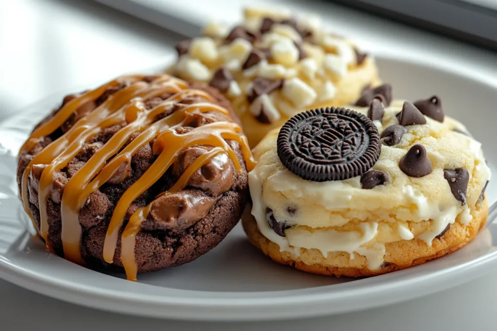 Cheesecake stuffed Chocolate Chip Cookies

