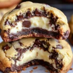 Cheesecake stuffed Chocolate Chip Cookies