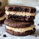 Brownie Cookie Sandwiches with Cookie Dough Buttercream