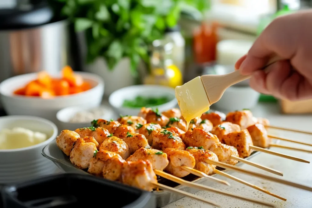 Buffalo Ranch Chicken Skewers