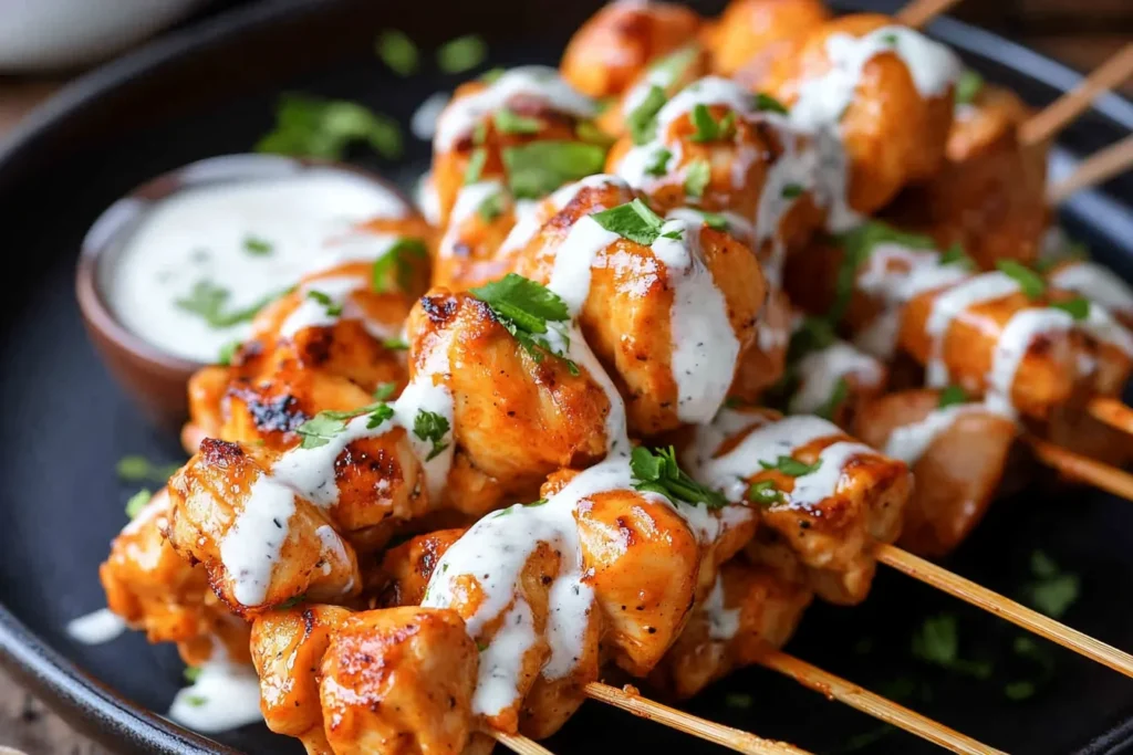 Buffalo Ranch Chicken Skewers