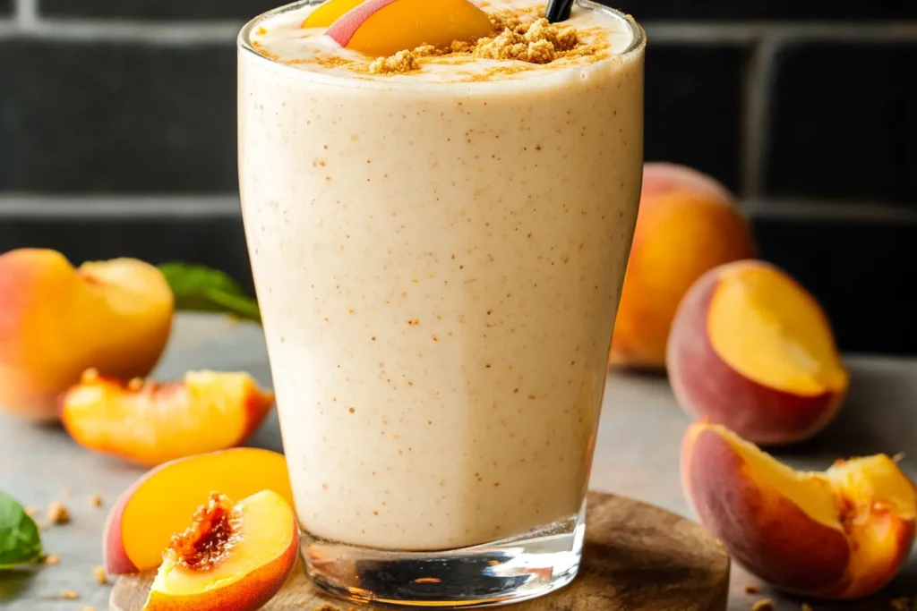 Peach Cobbler Protein Shake