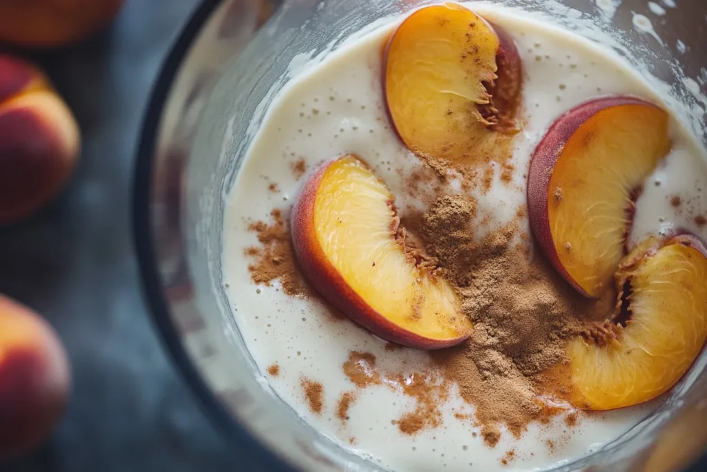 Peach Cobbler Protein Shake