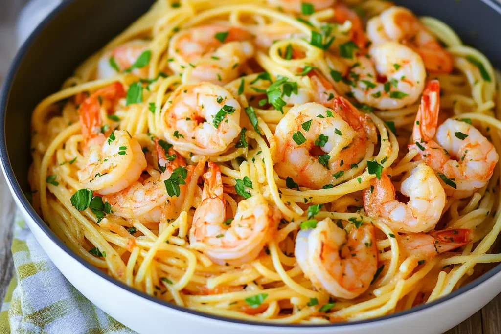 Shrimp spaghetti recipe