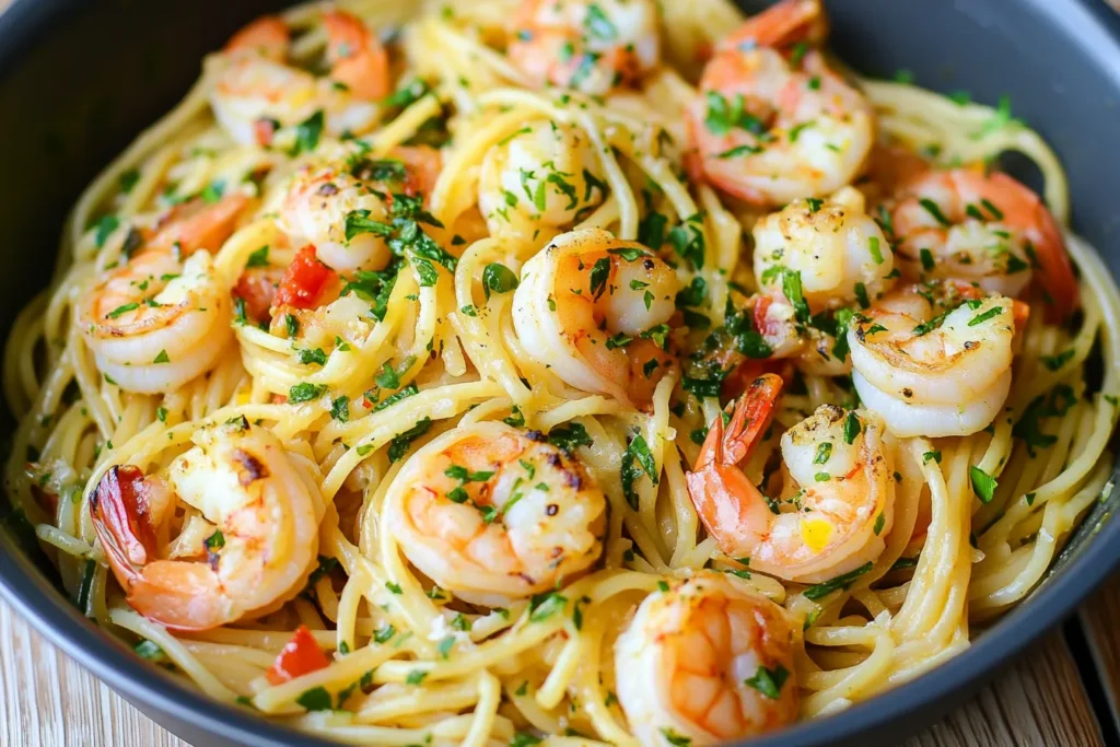 Shrimp spaghetti recipe